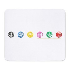 CafePress Power Rangers Dino Zord Emblems Mousepad  (968296932) picture