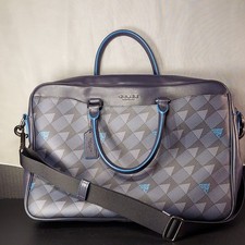 Coach Leather Geometric Briefcase Fits 15