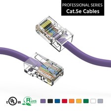 20 Pack of 20Ft CAT5E UTP Ethernet Network Non Booted Cable 12-200 Feet Purple picture