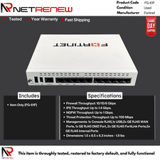 Fortinet FG-61F 5x GE RJ45 ports Next-Generation Firewall picture