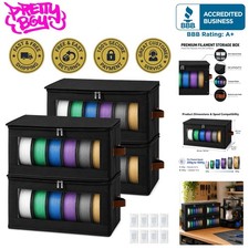 Durable 3D Printer Filament Storage with Built-in Desiccants - Black, 4-Pack picture
