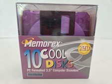 NOS Memorex 10 Cool Disks 2HD PC Formatted 3.5