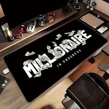 2D Flat Print Mouse Pad 1pc, Luxury Millionaire Process Theme, Black Backgroun picture