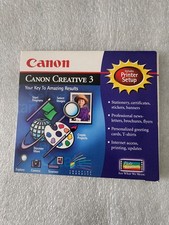 Canon Creative 3 Printer Setup & Design Software Jewel Case 2 Disc Set Vtg PC picture