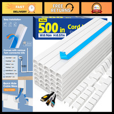 500in Cord Hider Kit - Paintable Cable Raceway for Wall-Mounted TV, Wire Covers picture