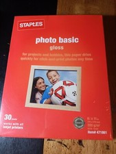 2Packs Of Staples Photo Paper Basic Gloss 90 Sheets Total  11x8.5” picture