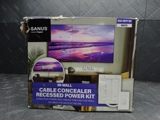 Sanus In-Wall Cable Concealer Recessed Power Kit for Mounted TVs White picture