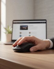 Logitech Silent Wireless Mouse Silent Clicks USB Receiver Black 910-006590 picture