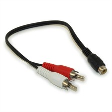 6inch RCA Video/Audio Splitter (1 RCA Female to 2 RCA Male) Y Cable picture