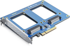 10GTEK Pcie 3.0 X8 to Dual U.2 Nvme SSD Adapter Card, SFF-8639 Interface with Fu picture