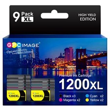 GPC Image 9 Pack Compatible Ink Cartridges for 1200XL Printers Black Color picture