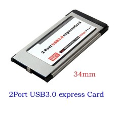 PCI-E PCI Express To 2 Port USB 3.0 34 mm Expresscard Card Converter Adapter picture