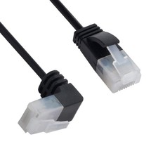 Ultra Slim Cat6 Ethernet Cable RJ45 Up Angled to Straight UTP Network Cable P... picture