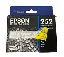 Epson 252 Black Ink Cartridge – Genuine OEM  Standard Capacity Expired 07/25 picture