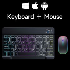 RGB Backlit Bluetooth Keyboard Mouse Combo 10
