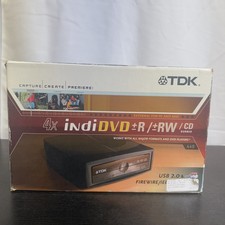 TDK 4X IndiDVD R/RW/CD Burner Pc/Mac With All Cords, Software, & Original Box￼￼ picture