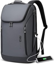 BANGE Business Smart Backpack Waterproof 15.6in Laptop USB Port, Gray picture