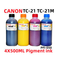 4X500ML Pigment Ink refills CANON imagePROGRAF TC-21 TC-21M PFI-050 picture