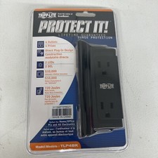 Tripp Lite 4 Outlet 720 Joules Wallmount Direct Plug In Surge Protector - Black picture