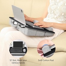 GIPSOT Adjustable Laptop Lap Desk, Lap Desk with Cushion, Storage Function, - picture