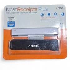 Neat Receipts Plus Mobile Scanner w/ Case Digital Filing System - NEW & SEALED picture