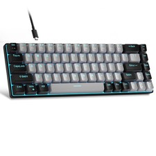 60% Mechanical Gaming Keyboard, LED Backlit, 68 Keys, Blue Switch, Wired, picture