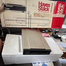 Hayes Smartmodem External Dial-Up Modem 300 bps RS-232 RJ-11 w/ Box MANUAL  picture