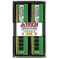 A-Tech 32GB 2x 16GB PC4-21300 Desktop DDR4 2666 MHz DIMM 288-Pin Memory RAM Kit picture