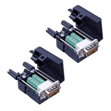 2 PCS DB9 Solderless RS232 Serial 9 Pin Terminal Male Adapter Breakout Board picture