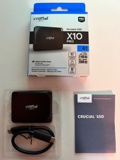 Crucial - X10 Pro 4TB External Portable USB-C 3.2 SSD - Black - CT4000X10PROSSD9 picture