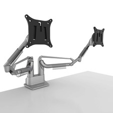 Kanto DMS2000S Silver Desktop Full-Motion Dual Monitor Mount - 13