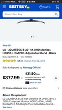 LG UltraFine 32UR550K-B 32in 4K UHD LCD HDR10 Adaptive-Sync HDMI/DP Black picture