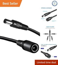 Versatile 6FT 12V DC Power Extension Cord 5.5mm x 2.1mm for CCTV & LED Strips picture