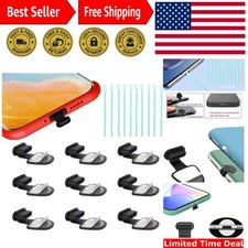 Ultra-Thin USB C Dust Covers - 10PCS Anti-Loss Protectors for Mobile Phone Ports picture