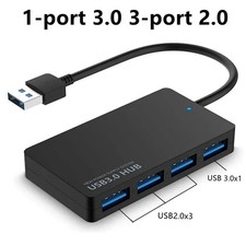 USB 3.0 Hub 4 Port High Speed 5Gbps Multi Splitter Adapter for PC Laptop Windows picture