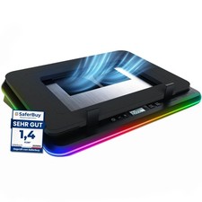 KLIM Turbofrost Gaming Laptop Cooling Pad 16,000 RPM RGB USB-C/DC picture