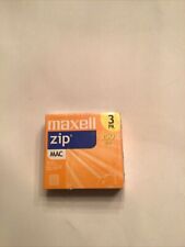 New/Sealed Maxell 3-Pack 250 MB Zip Drive Disks MAC Formatted - Blank picture