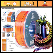 Tri-Color Silk PLA Filament 1.75mm 1kg - Shiny Metal-Like Finish, Accurate Print picture