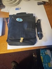 GNBI Soft Shell Black Faux Leather Attaché/Lap Top Bag NEW picture