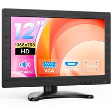 Eyoyo 12-Inch Small HD Monitor 1366x768 HDMI/VGA Low Eye Strain - Office/Gaming​ picture