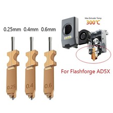 For Flashforge AD5X Nozzle Upgrade 0.25mm 0.4mm 0.6mm Hotend Kit 3D Printer Part picture