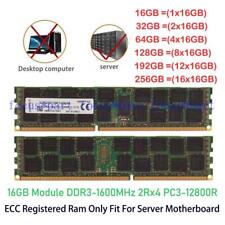 16 GB PC3-12800R DDR3-1600 MHz ECC REG RDIMM Ram 1.5V for Server Motherboard lot picture