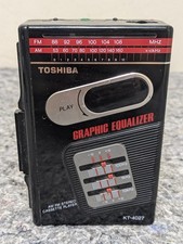 Toshiba Portable Cassette Player KT-4027 AM FM Stereo Graphic Equalizer - TESTED picture