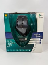 Logitech MX1100 Cordless Laser Wireless Mouse PC Gaming 2009 Open Box Light Use picture