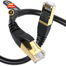 DbillionDa Cat 8 Ethernet Cable 40Gbps 2000MHz, 35FT Cat8-35ft, Black picture