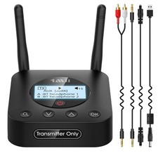 TV Bluetooth Transmitter B06TX+ Dual Headphones aptX Optical AUX RCA picture