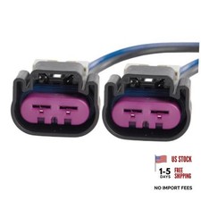 2Pcs 2-Way/Pin 12 Gauge Electric Cooling Fan Connector Repair Plug Pigtail picture