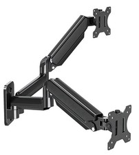 Dual Monitor Wall Mount for 13 to 32 Inch Computer Screens, Black  picture