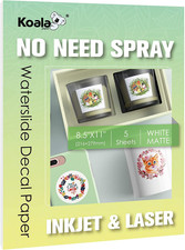 Matte Waterslide Decal Paper for INKJET & LASER Printers, No Need Spray picture