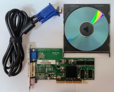 ATI Radeon 7500 64MB AGP Graphics Card Retro Gaming Bundle w/ VGA & Driver Disk picture
